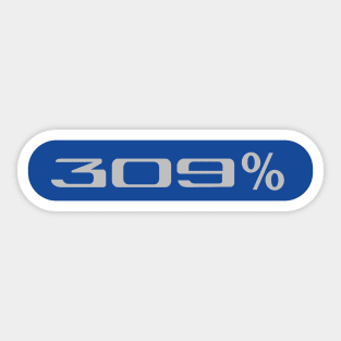 309 % Sticker